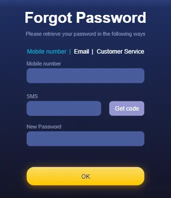 7XM - Forgot Password